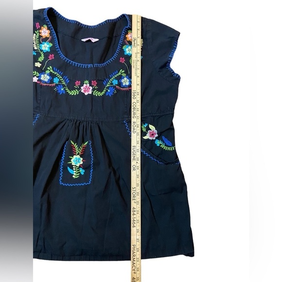 Simply Be Black Embroidered Tunic Dress With Pockets - Picture 13 of 16
